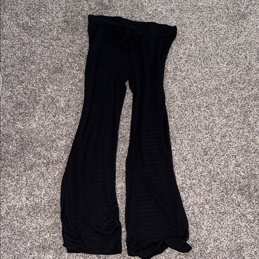 Sarasota Black Sheer Stripe cover up pants 🖤 never worn - Picture 4 of 4
